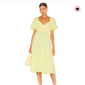 ASTR the Label Yellow Midi Dress, size S (fits like S/M)